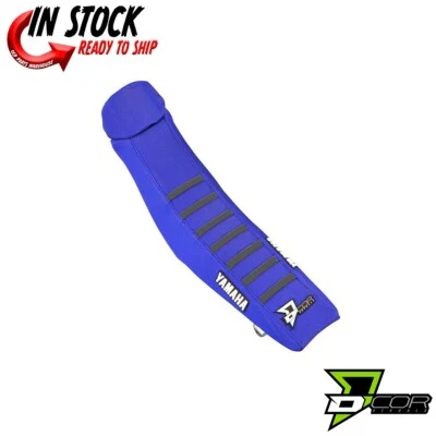 Capa de assento D'COR azul com nervuras cinza escuro Yamaha YZ 125 250 2002-2021 - Imagem 1 de 3