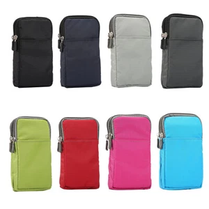 6.0'' Run Sport Hiking Belt Clip Waist Casual Phone Purse Wallet Nylon Bag Pack - Picture 1 of 20
