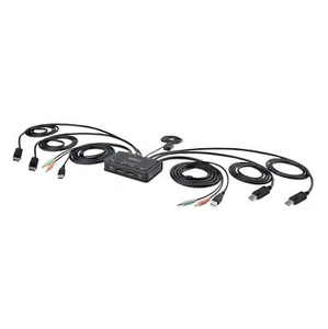 StarTech C2-DD46-UA2-CBL-KVM 2-Port Compact DisplayPort 4K USB KVM Switch +Cable - Picture 1 of 7