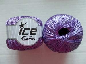 Ice Yarns Viscose Chain yarn/crochet thread, Lavender, lot of 2 (220 yds ea) - Picture 1 of 2