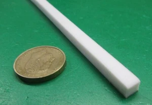 Teflon PTFE Virgin Square Bar 3/16" - .188 Thick x 3/16" Wide x 36" Long White - Picture 1 of 6
