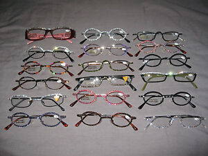 Made with Swarovski Crystal Jeweled Reading Glasses Bling +1.50 NEW!
