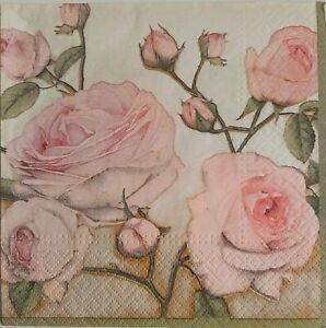4x paper napkins, use for decoupage, flowers.4Servilletas papel decoupage flores