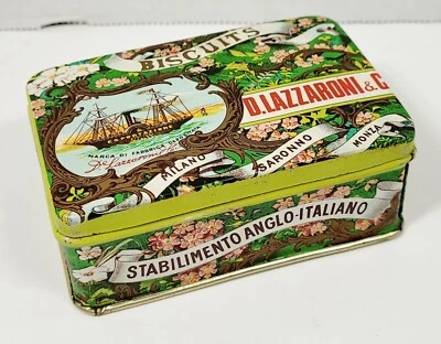 D. Lazzaroni & Co, Italian Biscuits Tin, Small, Reproduction Of 1888 Box - Image 1 of 4