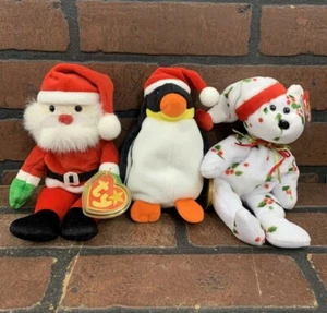 Ty Beanie Babies Christmas Lot Of 3 - Picture 1 of 12