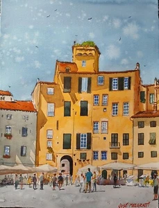 Watercolor Original Painting Tuscany, Italy 12" x 16" NOT A PRINT - Picture 1 of 6