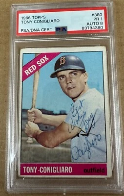 Tony Conigliaro Autographed 1966 Topps Signed PSA/DNA Auto - Image 1 of 2