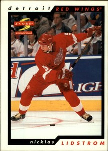 1996-97 Score Red Wings Hockey Card #176 Nicklas Lidstrom