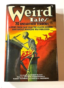 Weird Tales 32 Unearthed Terrors By Robert Bloch Hardcover Novel HC DJ Book - Picture 1 of 8