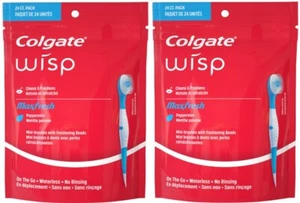 Colgate Max Fresh Wisp Disposable Mini Toothbrush, Peppermint - 24 Count, 2-Pack - Picture 1 of 5