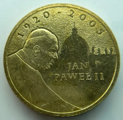 Poland 2 zlote 2005  Pope John Paul II (1920-2005) - Image 1 of 2