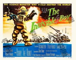 ROBBY THE ROBOT 1956 THE INVISIBLE BOY - 11 X 14 LOBBY TITLE CARD - Picture 1 of 1