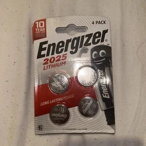 Pack 4 Energizer Lithium CR2025 Button Coin Cell Battery - Picture 1 of 1