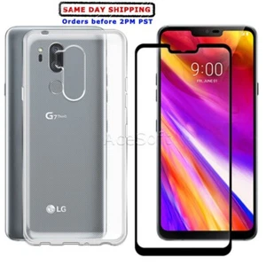 Shatterproof Tempered Glass Screen Protector + TPU Case for LG G7 ThinQ LMG710VM - Picture 1 of 1