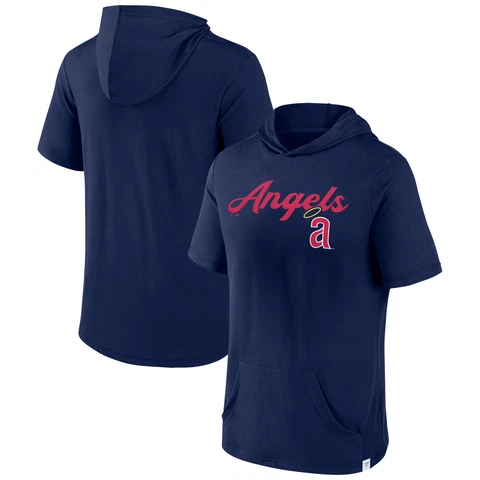 Men's Fanatics Branded Navy Los Angeles Angels Offensive Strategy Short Sleeve Cover