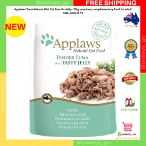 pack of 16 Tuna Natural Wet Cat Food in Jelly-70 G Pouches food for adult cats - Picture 1 of 3