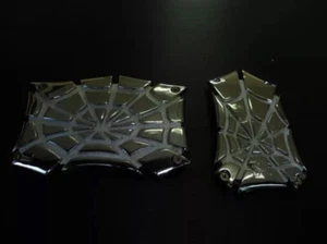 CAR Automatic Transmission RACING PEDAL PAD METAL SPIDERWEB MODEL X 2 PIECES - Picture 1 of 4