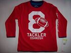 Oshkosh T Shirt Tee Sports Football Size 4Toddler Red Tackler 8 Nwt