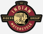 Indian Motorcycle Est.1901 Riders Group Logo Type Die-cut MAGNET