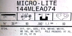 Oregon GUIDE BAR-14" FITS STIHL SAWS EQUIPPED WITH 50 LINK 3/8" P_ OR-144MLEA074 - Picture 1 of 1