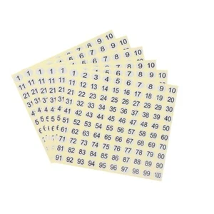 15 Sheets White Number Stickers Number Tags Stickers Coded Numbered Label - Picture 1 of 11