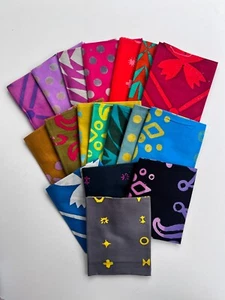 Bicchiere Alison per Andover Tessuti Batiks fascio quarto grasso 18 pezzi - Foto 1 di 3