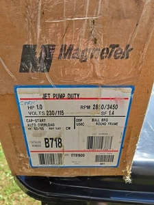 NUEVO NOS Magnetek 10-177816-01 Motor 1 HP Jet Pump Duty 115/230VAC - Imagen 1 de 5
