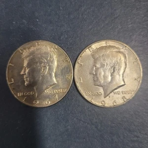 Kennedy Silber Half Dollar 1967, 1968 D 40 % Silber, kostenloser Versand - Bild 1 von 2