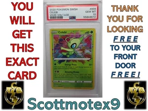 2020 Pokémon SWORD & SHIELD Vivid Voltage #009/185 Celebi Amazing PSA 10 GEN MT - Bild 1 von 6