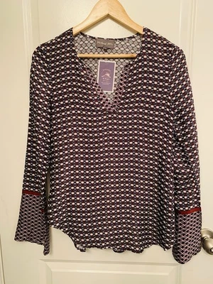 Top túnica Anthropologie Michael Stars estampado geo boho S Foto 1 de 3