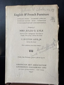Anderson Galleries INC English & French Furniture Feb. 13, 1937 Catalog - Bild 1 von 6