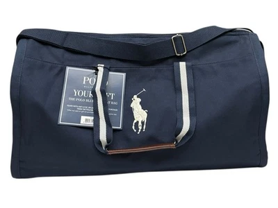 Polo Ralph Lauren Men’s Duffle Travel Carry On Bag Weekender Gym Navy Blue - Image 1 of 4