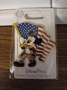 Disney Parks Pin Mickey Mouse American Flag Patriotic Colonial 4th Of July - Picture 1 of 1
