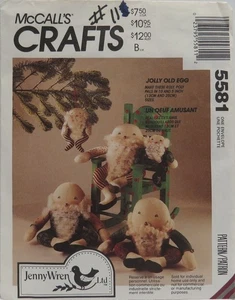 McCall's 5581 Jolly Old Egg Christmas dolls/figures pattern 10" & 5" tall, uncut - Picture 1 of 4