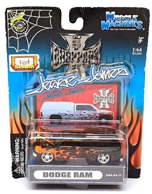 Muscle Machines 1/64 Scale 71111 JJ04-64-11 - Dodge Ram - Black/Orange - Image 1 of 4