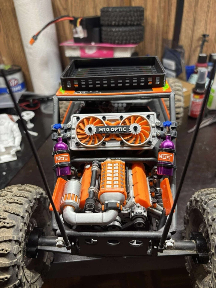 Vanquish H10 Optic Orange Engine And Radiator Combo - Image 1 of 4