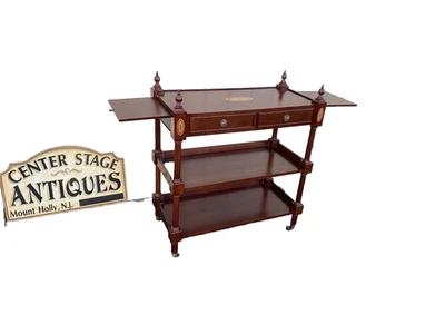 64899   Inlaid BOMBAY Mahogany Sideboard Server Cabinet - Image 1 of 4