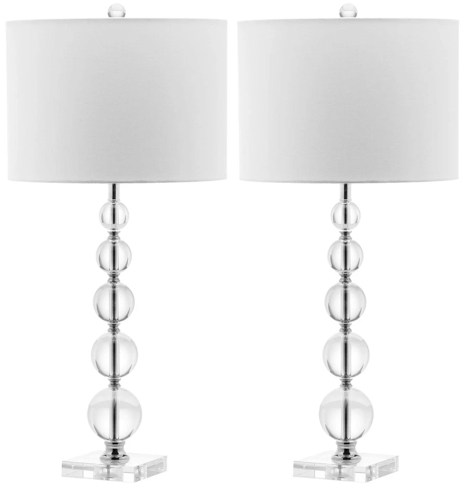 Lighting Collection Liam Stacked Crystal Ball 29-inch Bedroom Living Room Hom... - Image 1 of 4