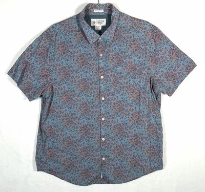 Original Penguin Manga Corta Abotonada - Hombre Talla XL - Azul Rojo Naranja Floral Foto 1 de 4