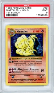 Pokemon Ninetales Set Base 1° Edizione Holo Raro #12 PSA 9 Mint - Foto 1 di 2