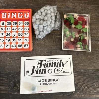 Juego de bingo World of Family Fun Cage 1971 de colección Hasbro solo accesorios Foto 1 de 4
