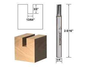 13/64" Carbide Insert Straight Router Bit - 1/4" Shank - Yonico 14921q - Picture 1 of 1