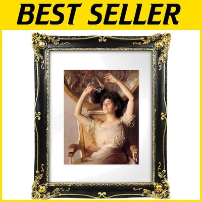 Stunning Matted Baroque Style Frame 11x14 - Perfect for Portraits & Gift Giving - Photo 1/4