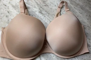 TORRID CURVE Nude Underwire Bra 44F Push Up Plunge 360 Smoothing Back Beige - Picture 1 of 4