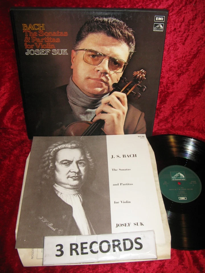 1972 UK NM 3 LP SUK SLS 818 STEREO Bach*, Josef Suk – The Sonatas And Partitas F - Image 1 of 1