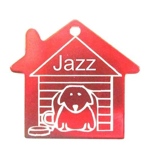 Pet ID Personalizado Grabado Láser Personalizado Casa Perro Etiqueta Huesa 5 Colores - Imagen 1 de 7