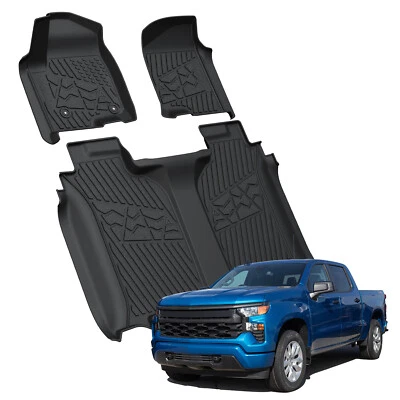 LASFIT Floor Liners for 2019-2026 Chevrolet Silverado 1500 Crew Cab Floor Liners Foto 1 de 4