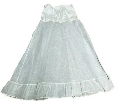 Falda larga transparente beige vintage para mujer talla 12 leer descripción Estilo 130 Foto 1 de 4