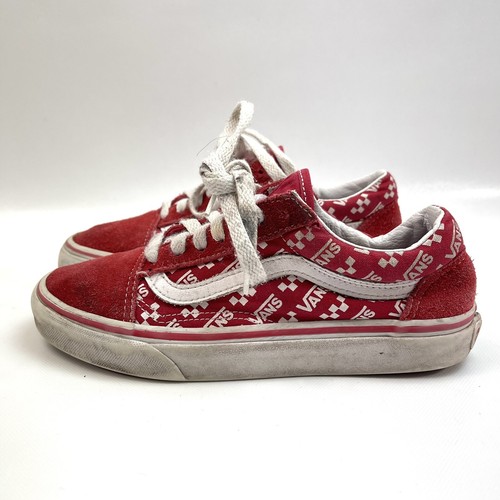 Scarpe Vans Oldol Skoo Logoat Repeat Racingatori Pattinat Classicianco Rosso T M 5 4 W