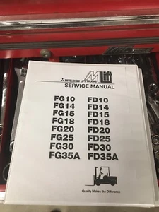 Mitsubishi Forklift FG25 FD25 FG20 FD20 SERVICE 4G5 REPAIR SHOP MANUAL BOOK - Picture 1 of 6